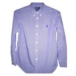 Ralph Lauren boys cotton poplin dress shirt size:M